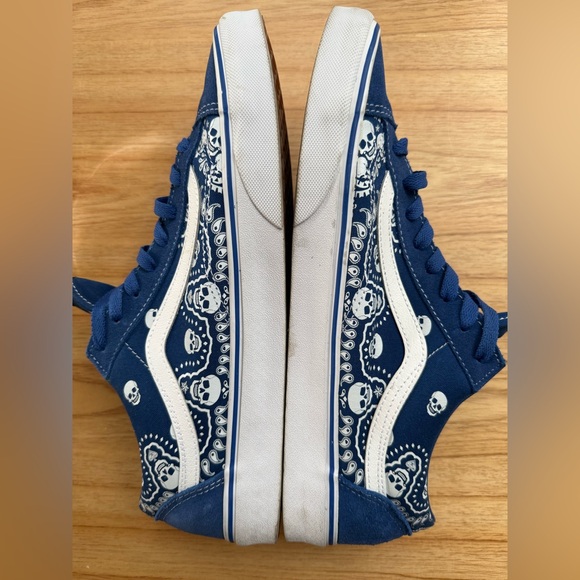 Vans Old Skool Navy Bandana Skull Print Sneakers | Men’s Size 13 - Picture 8 of 10